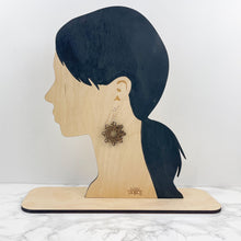 Load image into Gallery viewer, Typography Initial Wood Earrings